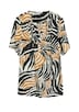 Strukturierte Viskosemix-Bluse mit All-over-Print
