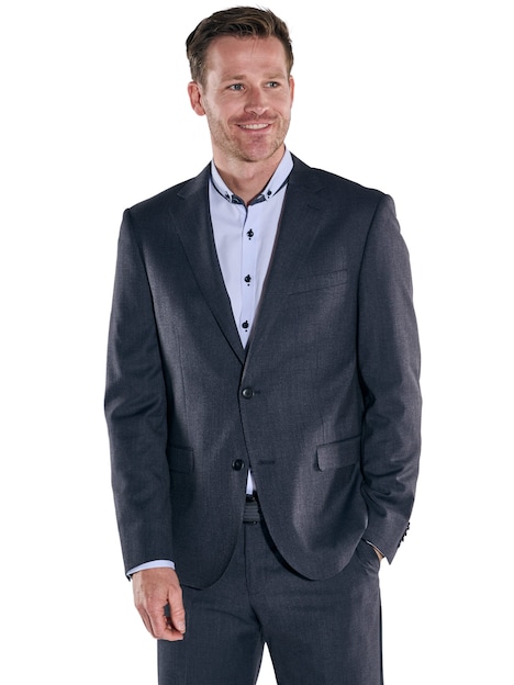 Herren Anzug-Sakko slim fit , Saphirblau