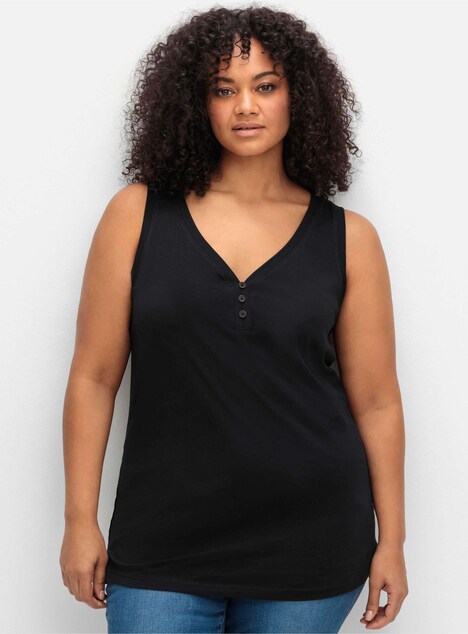 Tanktop Ärmellos Uni Ohne Kragen