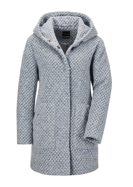 GOLDNER Mantel Korte mantel met wol en in tweekleurige look