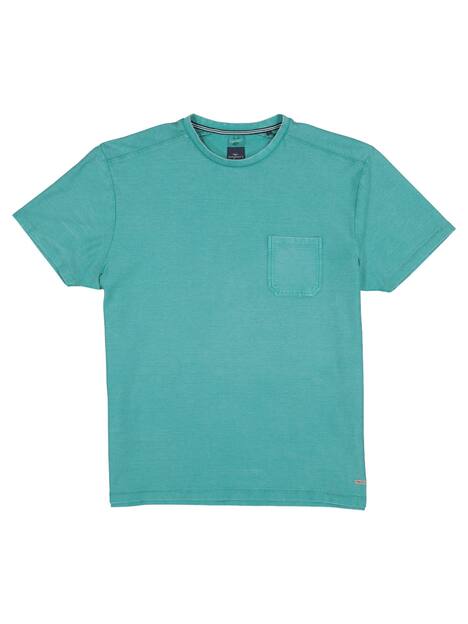 engbers Herren T-Shirt strukturiert , Petrolgruen