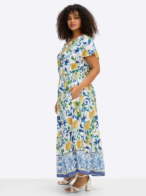 Kleid Kurzarm Ohne Kragen