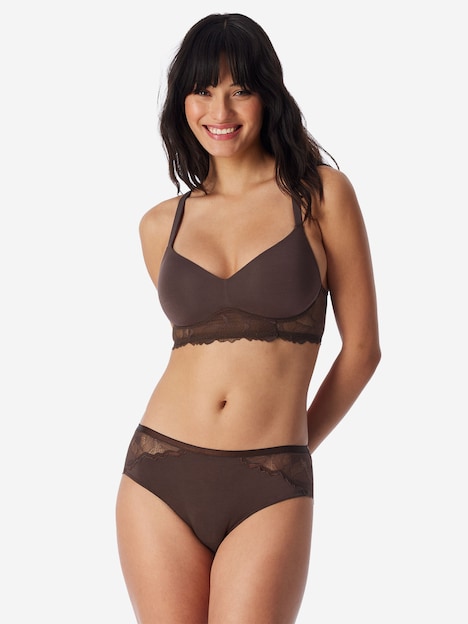 Schiesser Damen Bügelloser BH Unique Premium deepbrown