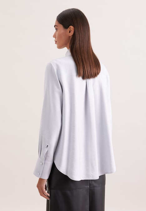 Damen Hemdbluse - Uni glänzend