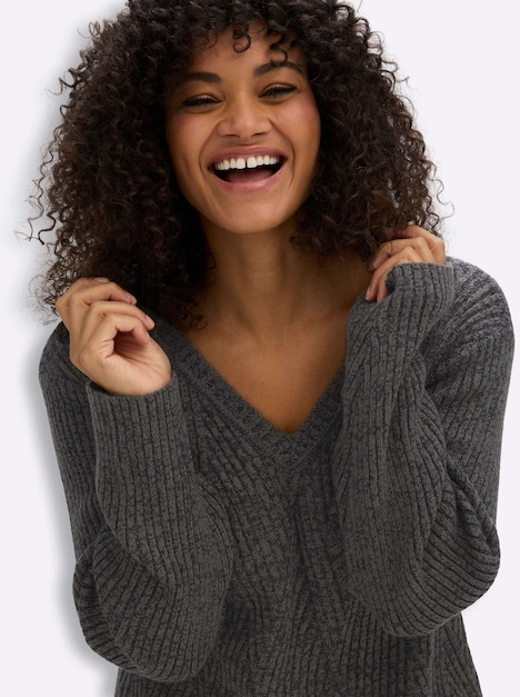 Strickkleid Strickkleid mit Rautenstrickmuster Langarm keine Angabe