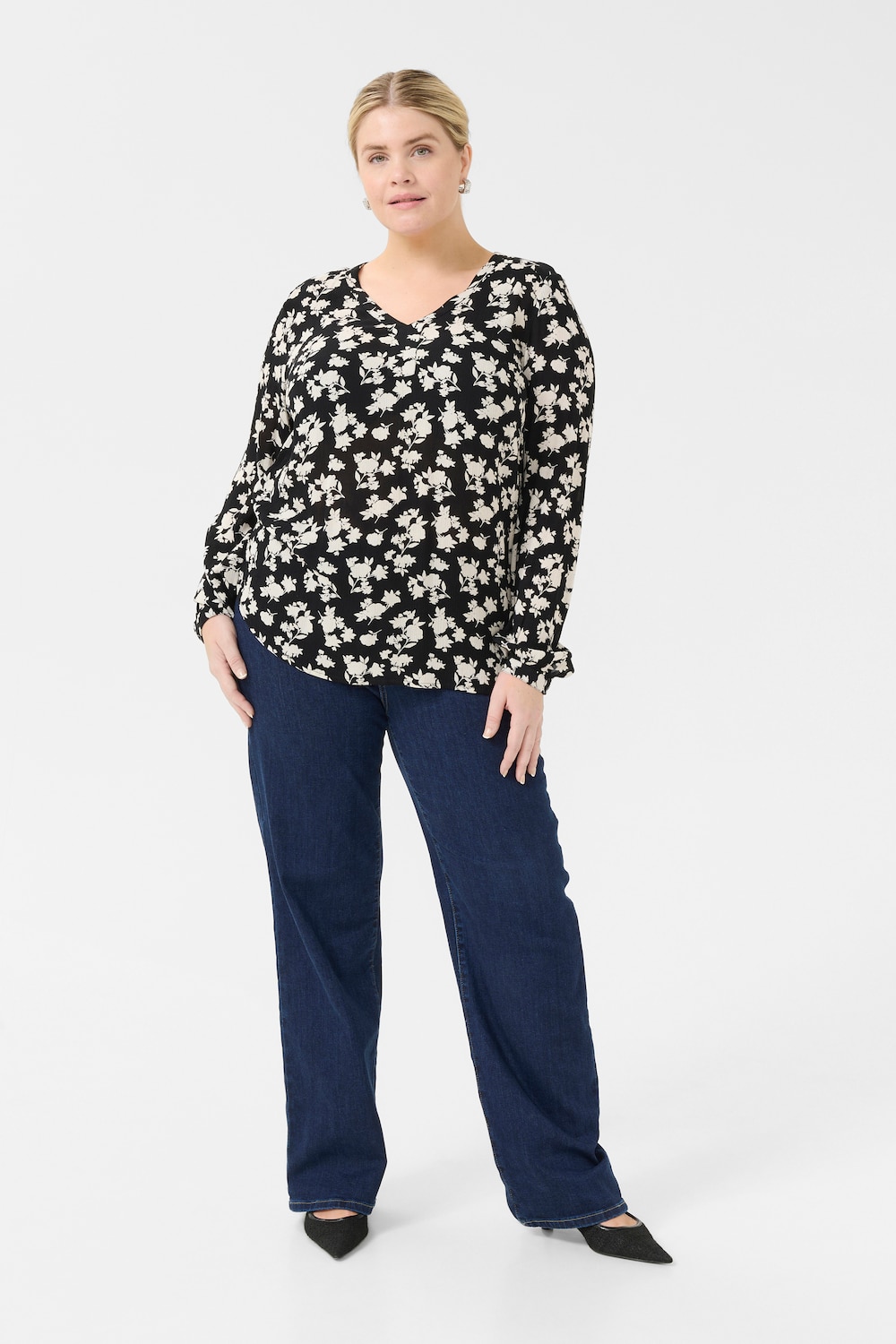 Langarm-Bluse Regular fit
