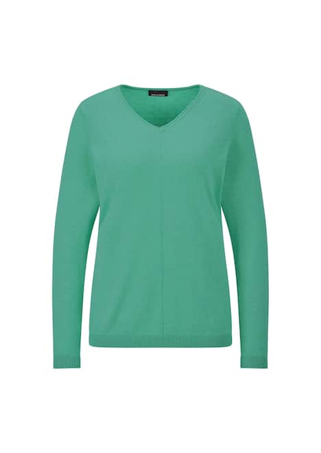 Baumwollpullover mit V-Ausschnitt