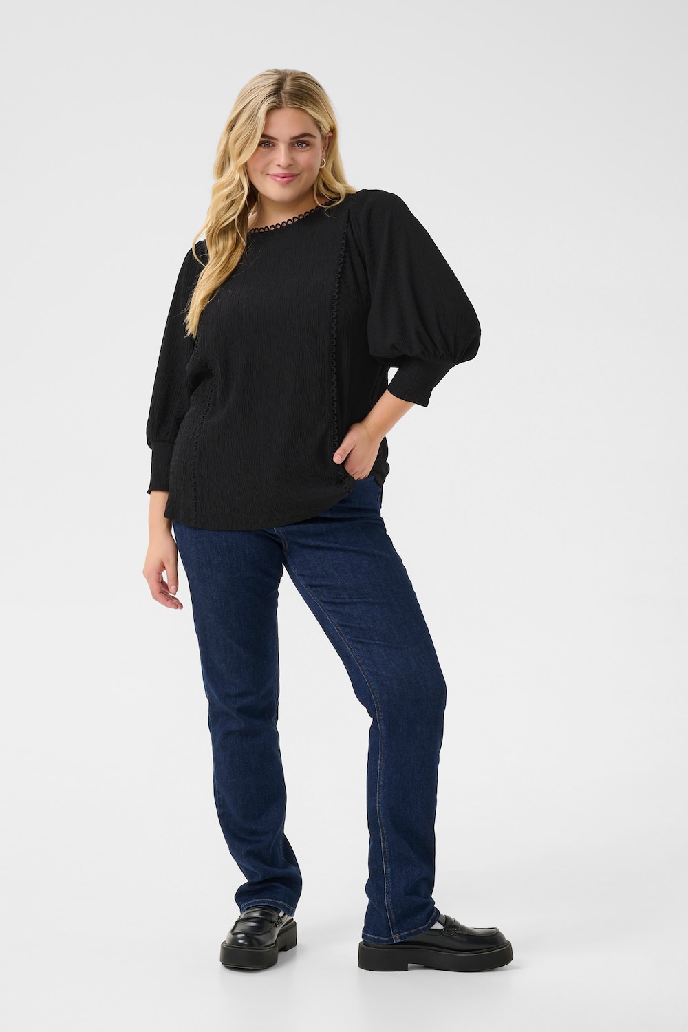 Langarm-Bluse Regular fit