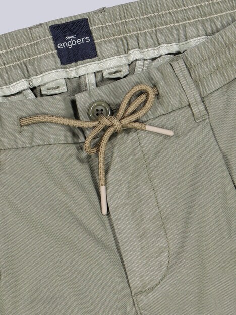 Herren Chino-Bermuda mit Tunnelzug , Khaki