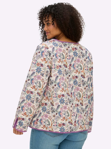 Steppblazer Langarm Ohne Kragen