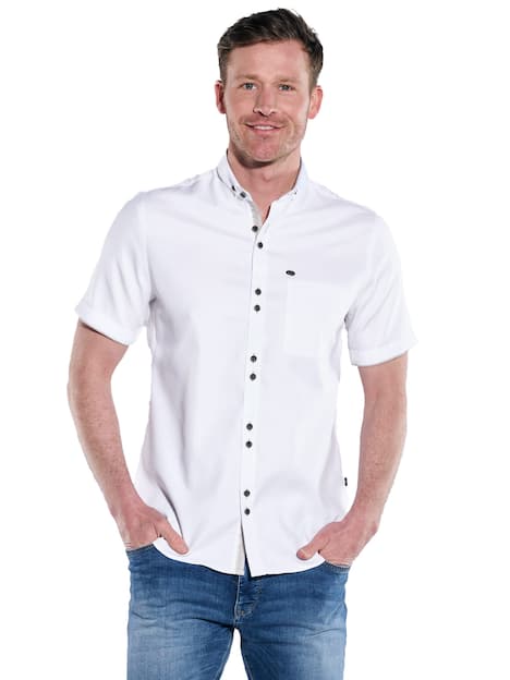 engbers Herren Kurzarm-Hemd uni , Reinweiss
