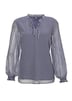 GOLDNER Blouse Chiffon blouse met elastische manchetten