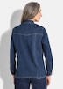 GOLDNER Denim overhemdblouse Jeansoverhemd van katoen-stretch