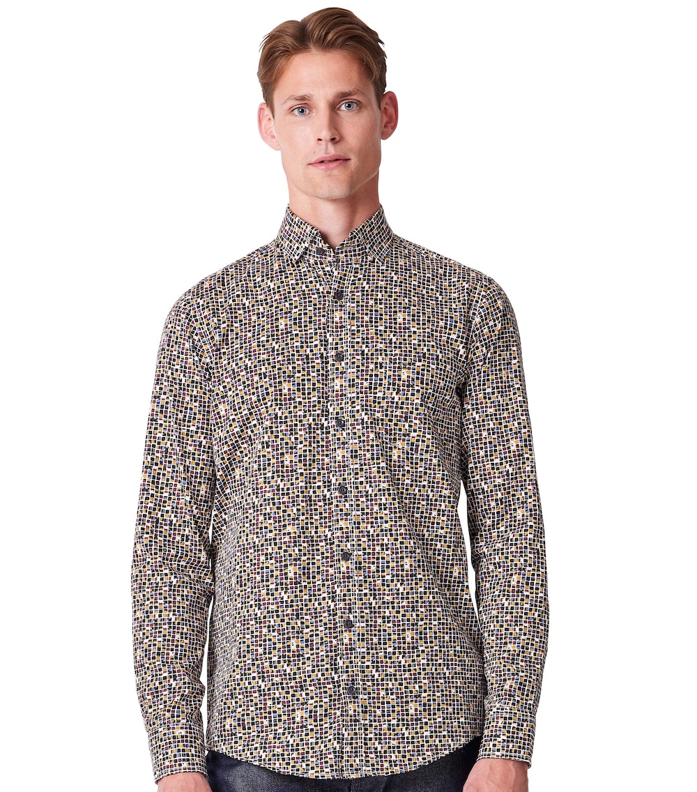 Freizeithemd Print Comfort Fit