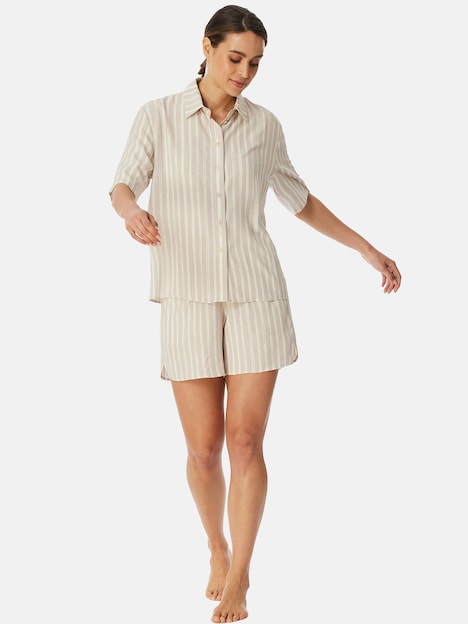 Schiesser Damen Shorty Selected Premium 7/8 - grau-jaspe