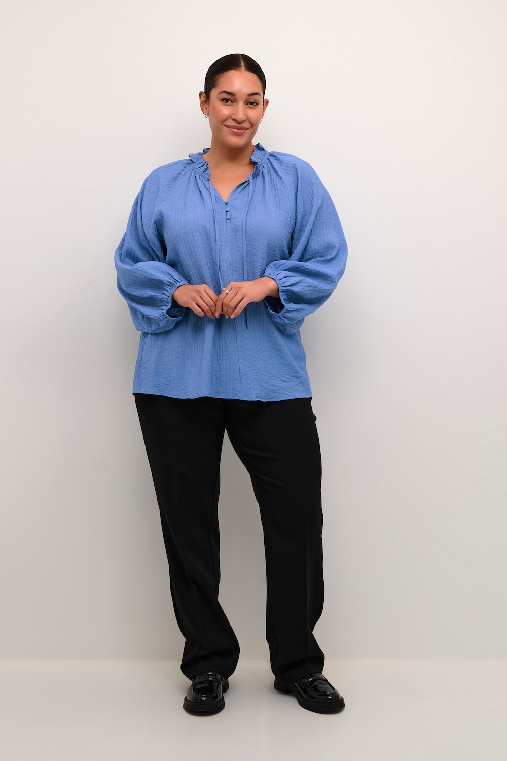 Langarm-Bluse Regular fit