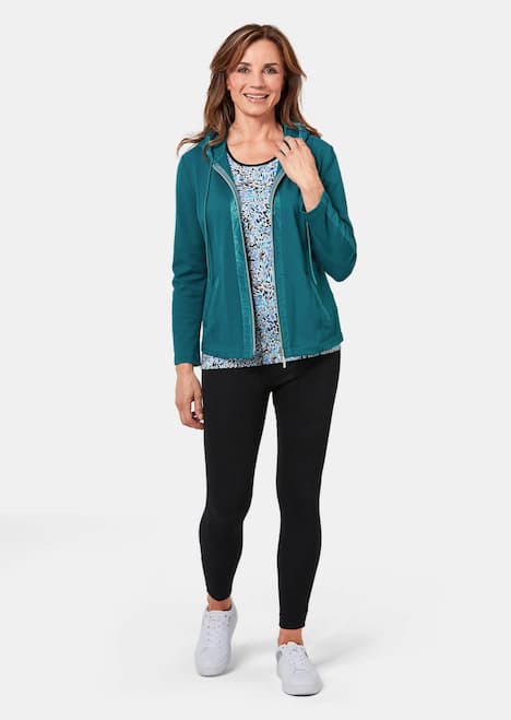 bequeme Freizeitjacke mit Kapuze