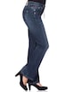 Bootcut-Jeans Bootcut-Jeans im Used-Look Fester Bund Uni