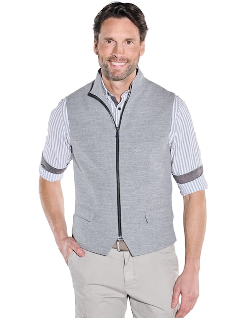 engbers Herren Sakko-Weste slim fit , Hellgrau