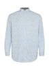 Slim Fit: Gemustertes Popeline-Hemd mit Kentkragen