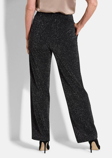 GOLDNER Broek VERA Wijde broek VERA van glanzende jersey