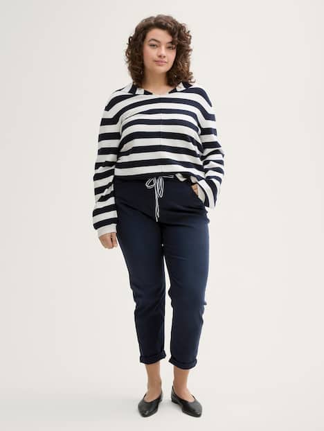 Tom Tailor Women PLUS Hosen & Chino Plus Size - Cropped Slim Hose