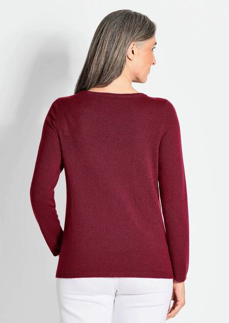 Pullover van kasjmier met boothals