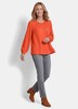 Satijnen blouse met vrouwelijke plooien