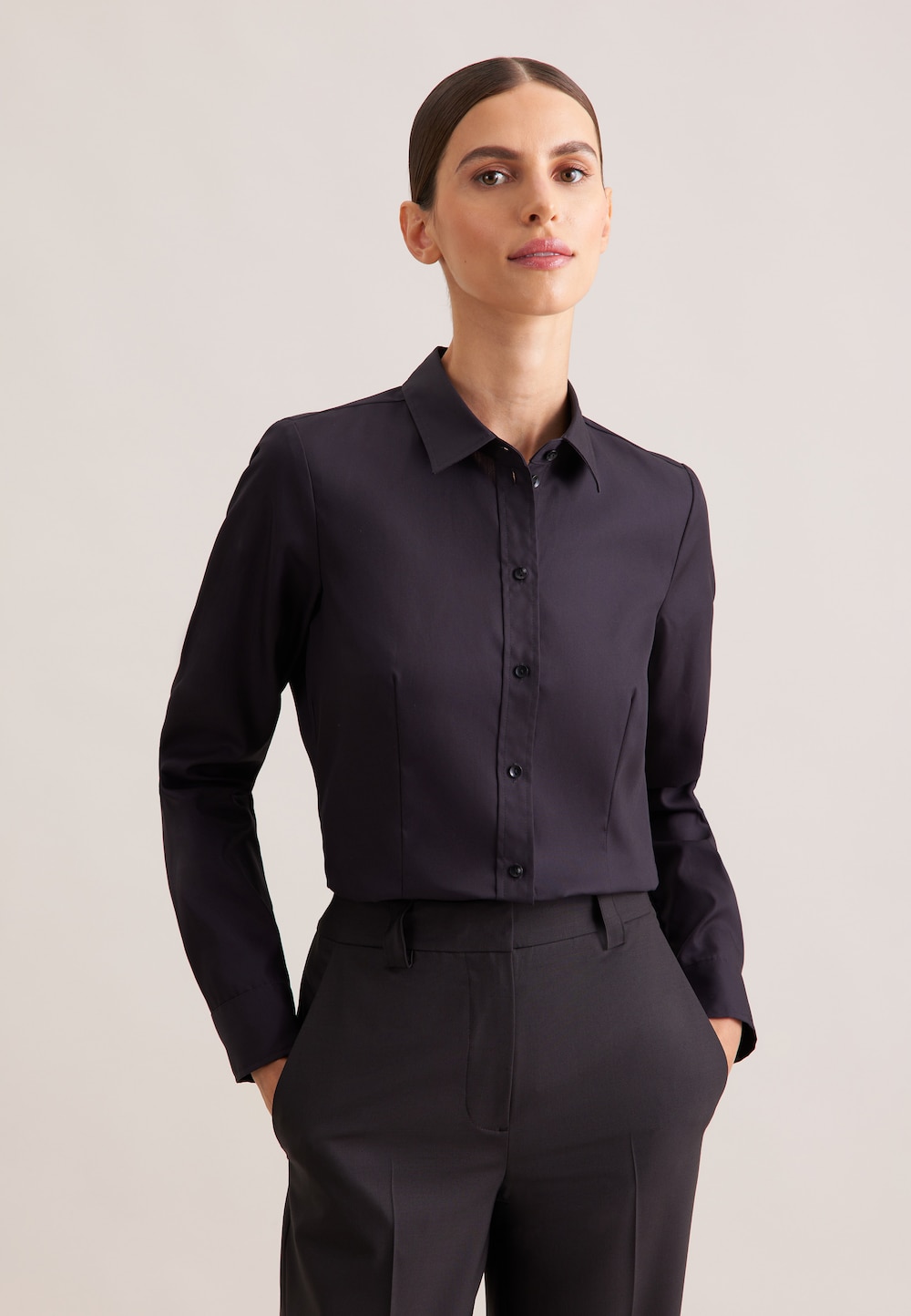 Damen Klassische Bluse - Uni