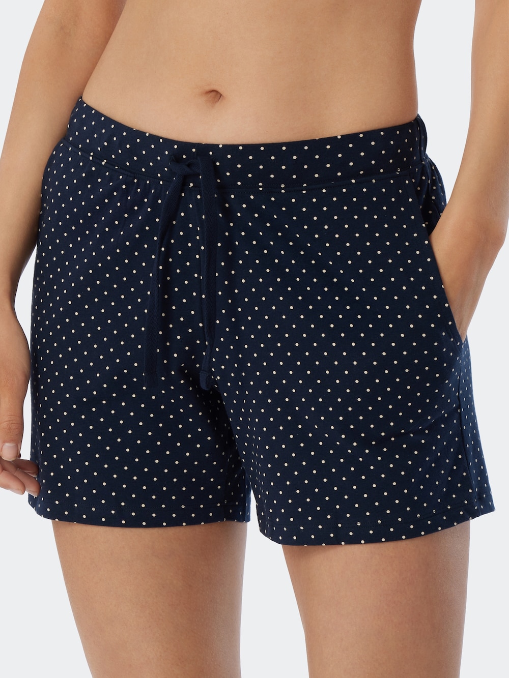 Schiesser Damen Pyjamahose Mix & Relax - dunkelblau-gem.