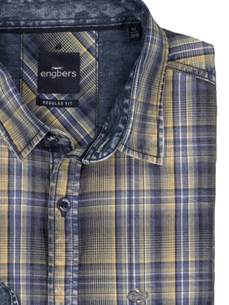 engbers Herren Langarm-Hemd kariert , Hellgruen