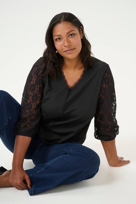 Langarm-Bluse Regular fit