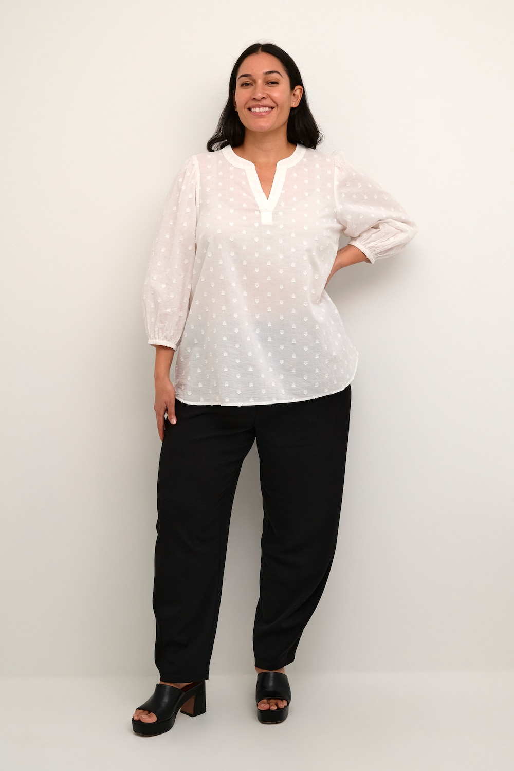 Langarm-Bluse Regular fit