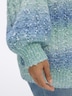 Langarm-Pullover Ajourpullover mit Blockstreifen Langarm Ohne Kragen