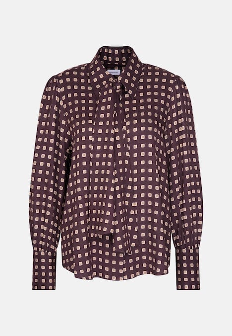 Damen Ausgestellte Bluse - Geometrische Muster