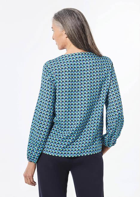 Druckbluse aus reiner Viskose