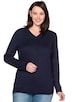 V-Ausschnitt-Pullover Langarm Uni
