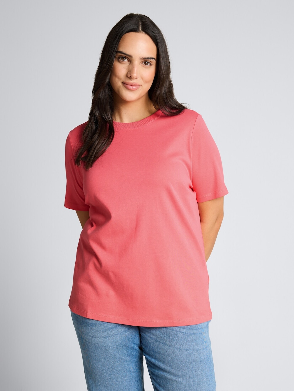 Tom Tailor Women PLUS T-Shirt Plus Size - Basic T-Shirt aus Baumwolle