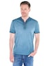 Herren Henley T-Shirt , Mittelblau