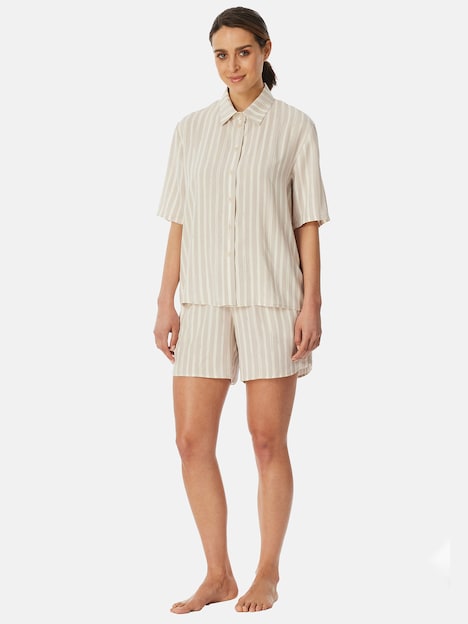 Schiesser Damen Shorty Selected Premium 7/8 - grau-jaspe