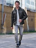 Herren Lederjacke , Schwarzbraun