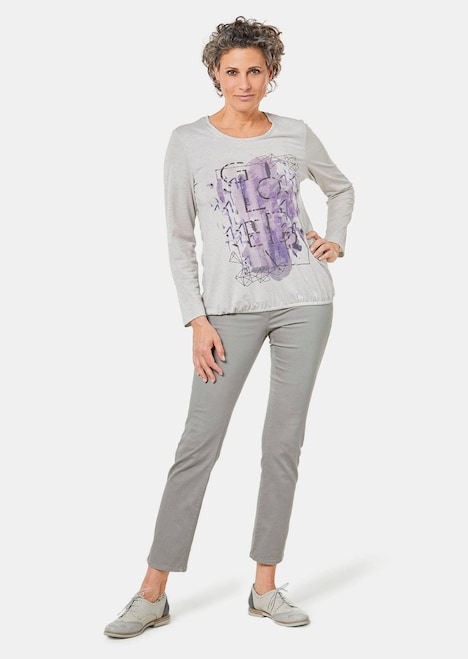 Glanzshirt mit Druck