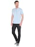 Herren Henley T-Shirt mit Knopfleiste , Hellblau