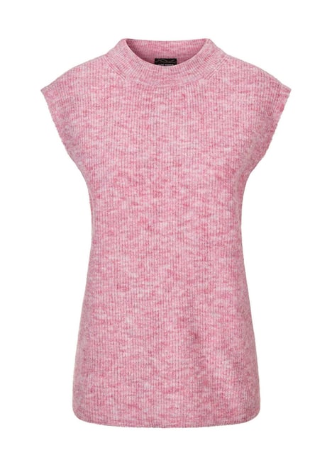 Edler Rippstrick Pullunder, Stehkragen