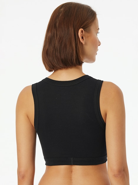 Schiesser Bustier Feinripp - Revival Paula - schwarz