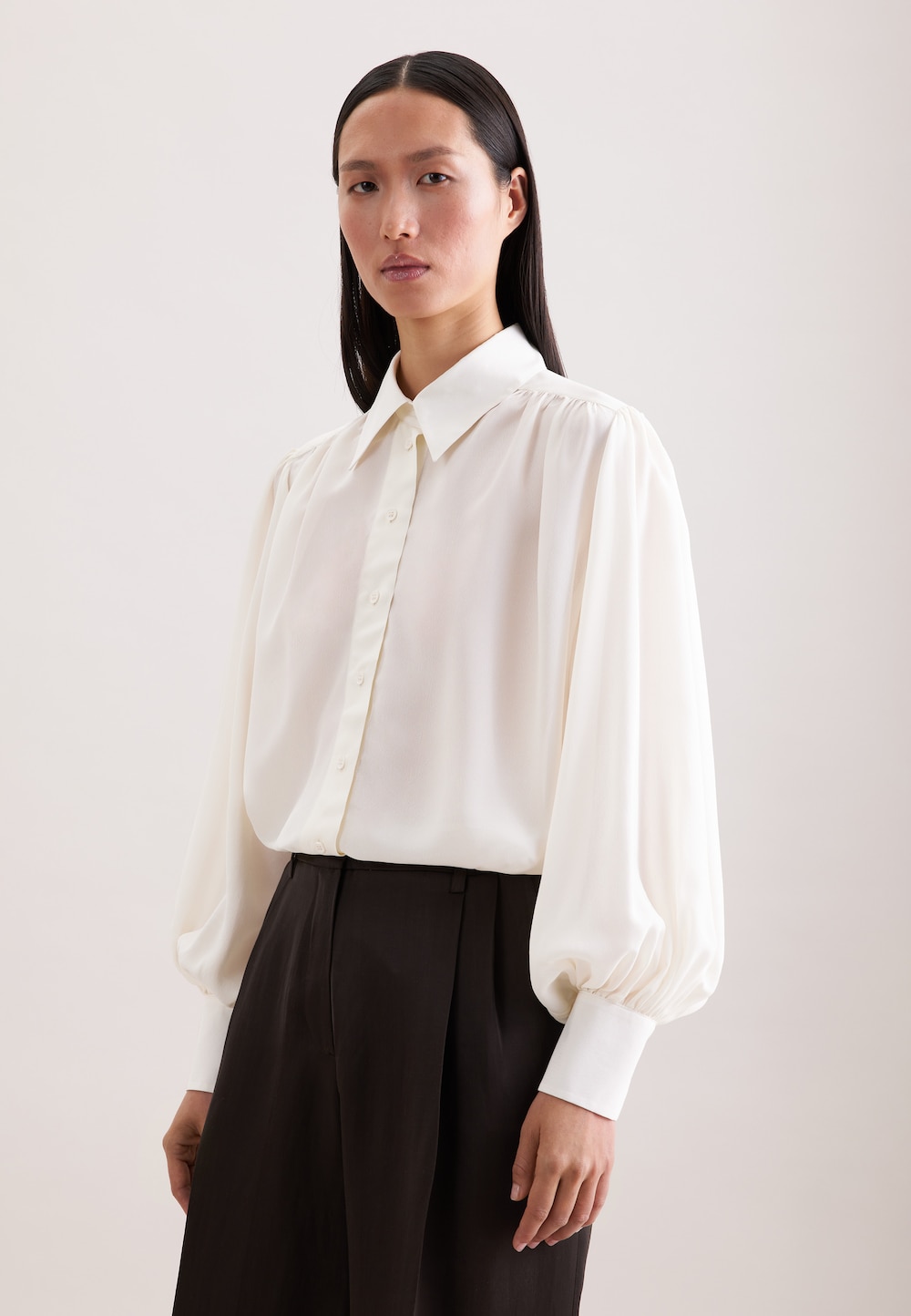 Damen Ausgestellte Bluse - Uni
