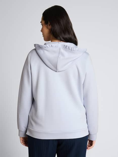 Hoodie Sweatjacke aus Scuba