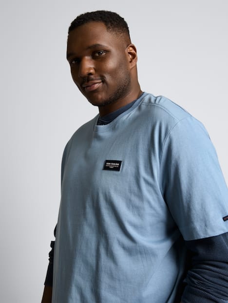 T-Shirt aus Baumwolle mit Logo-Badge