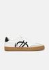 Sneaker in Leder-Optik mit Artwork-Details