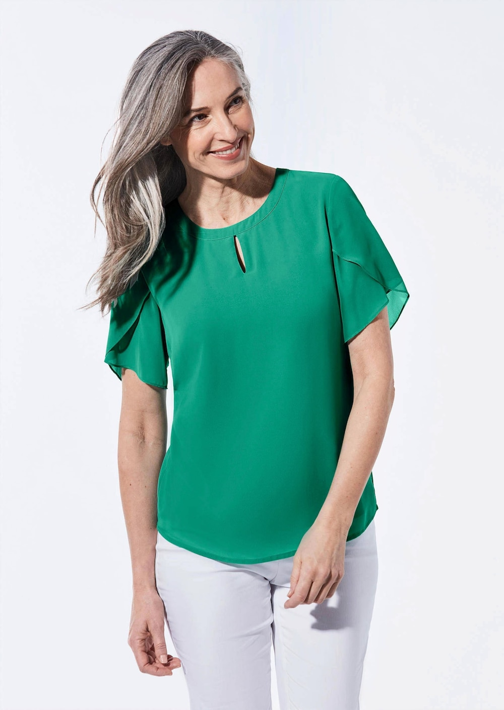 Bluse mit aufregender Ärmellösung